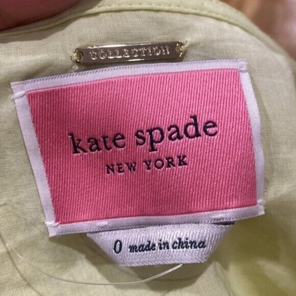 NWOT Kate Spade Bloom Organza V Neck Belted Fit and Flare Midi Dress Size 0 - Picture 4 of 4